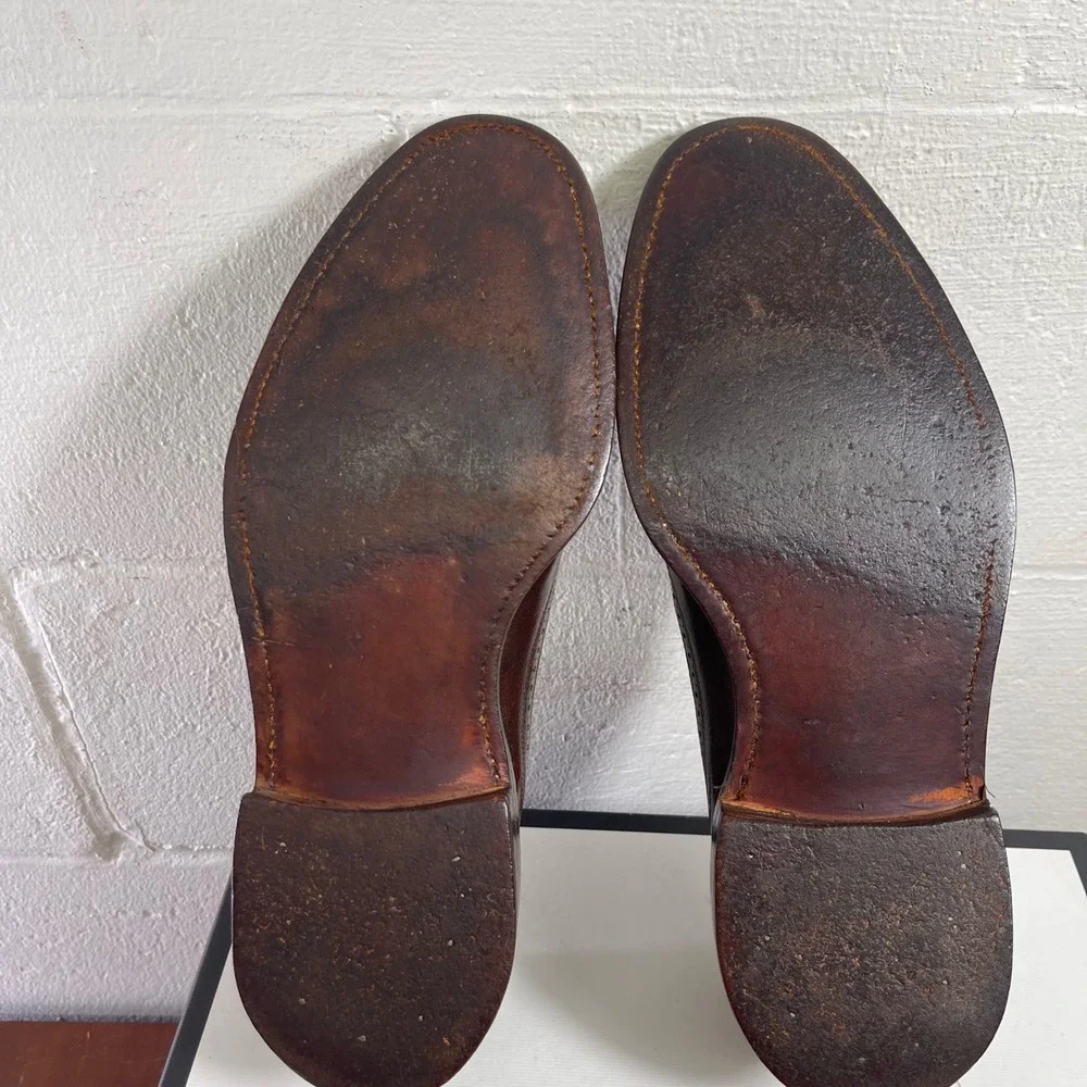 Allen Edmonds MacNeil 9157 Wingtip Brown Leather Oxford Dress Shoes Men's 10.5 D